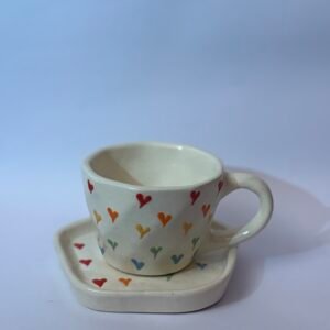 All Hearts Cup and Plate