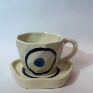 Evil Eye Cup and Plate