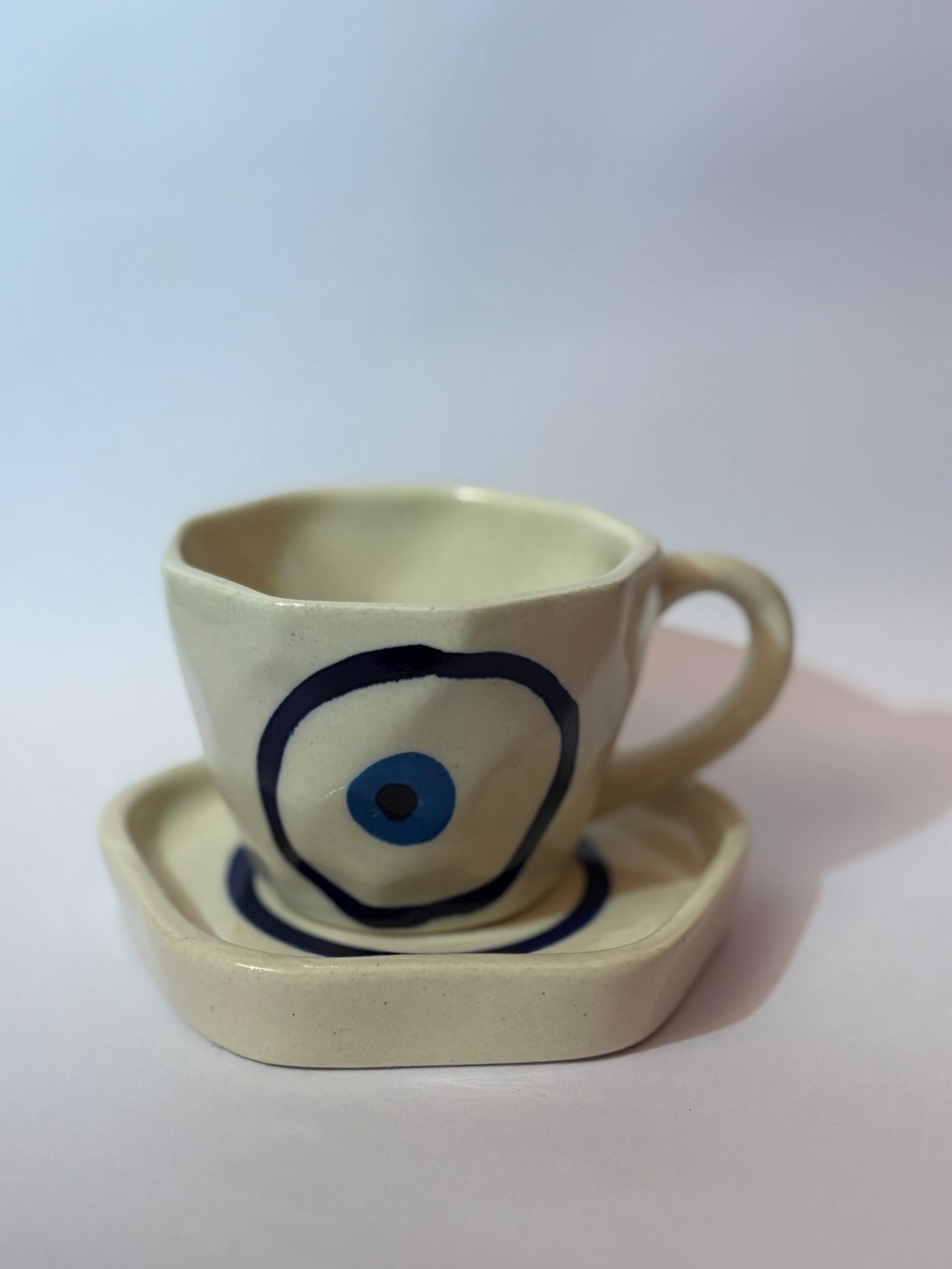 Evil Eye Cup and Plate